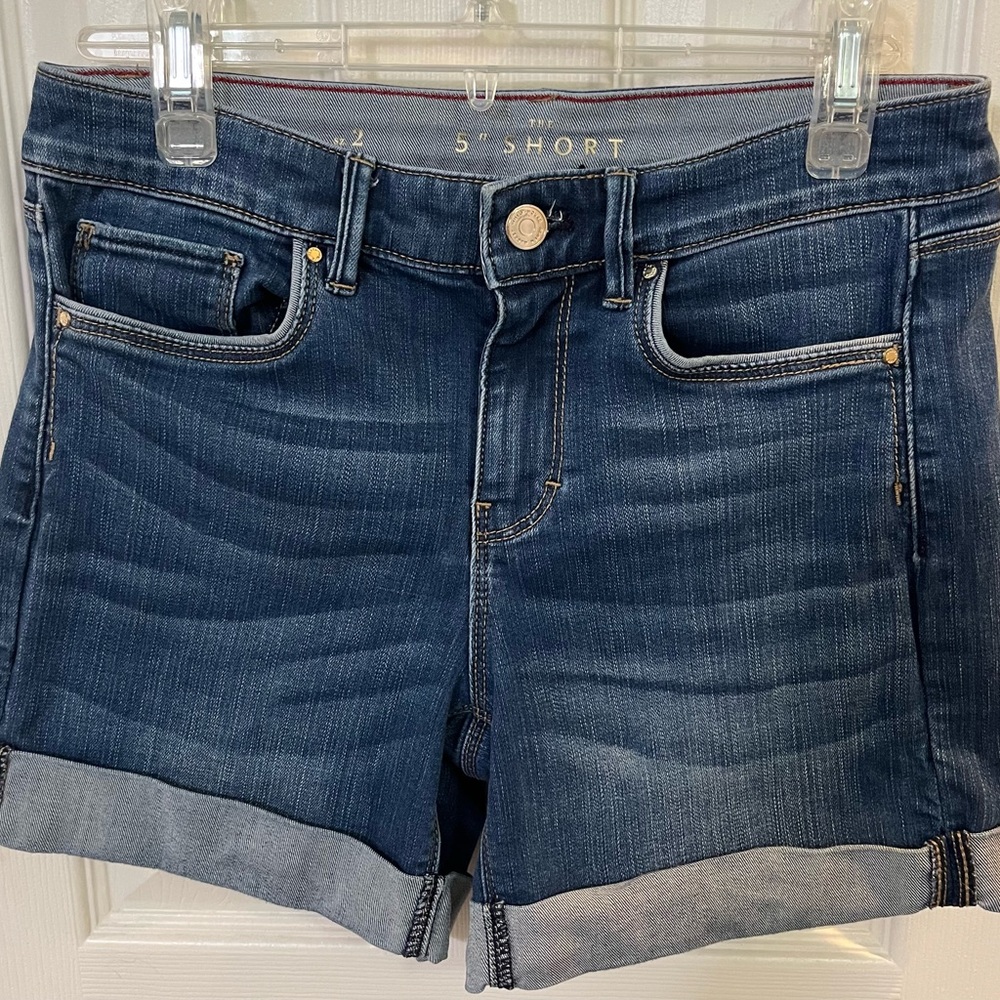 White House Black Market Blue Jean Shorts Cut-Off Style